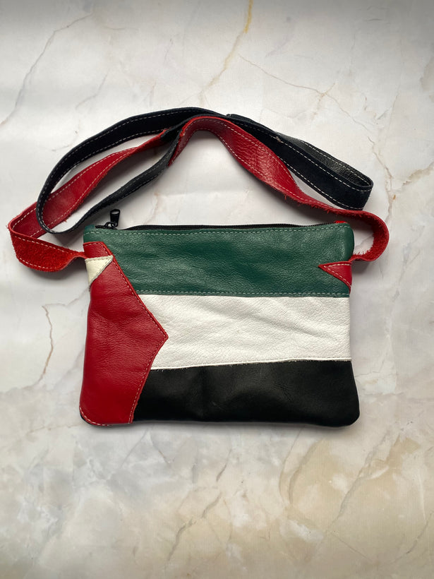 Palestinian inspired Genuine Leather Sling Bag